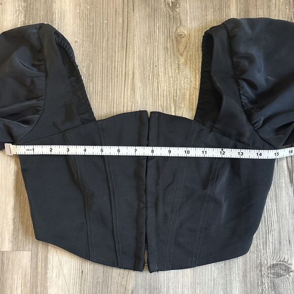 Urban Outfitters Maddie Women's Top Bustier Corset Puff Sleeve Crop Top Size S - Picture 5 of 9